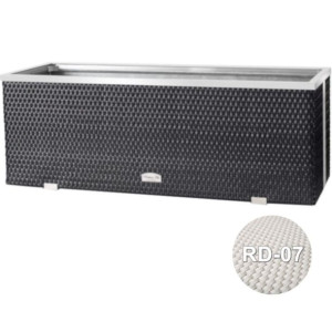 Donica technorattanowa 150x39x50 cm - RD-07 Biały