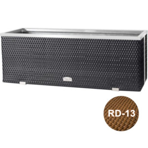Donica technorattanowa 150x39x50 cm - RD-13 Orzechowy