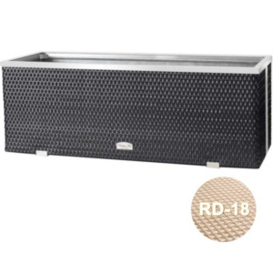 Donica technorattanowa 150x39x50 cm - RD-18 Beżowy