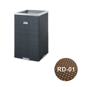 Donica technorattanowa 35x35x60 cm - RD-01 Brąz