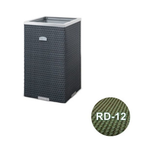 Donica technorattanowa 35x35x60 cm - RD-12 Zielony