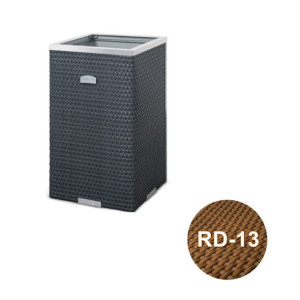 Donica technorattanowa 35x35x60 cm - RD-13 Orzechowy