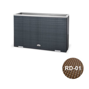 Donica technorattanowa 100x30x60 cm - RD-01 Brąz
