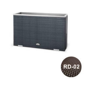 Donica technorattanowa 100x30x60 cm - RD-02 Ciemny brąz