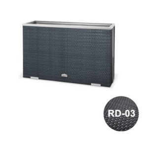 Donica technorattanowa 100x30x60 cm - RD-03 Ciemny szary