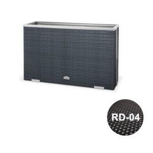 Donica technorattanowa 100x30x60 cm - RD-04 Czarny