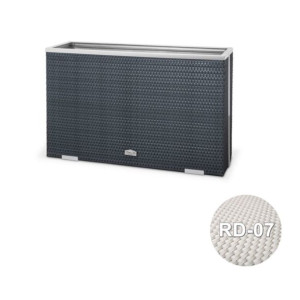 Donica technorattanowa 100x30x60 cm - RD-07 Biały