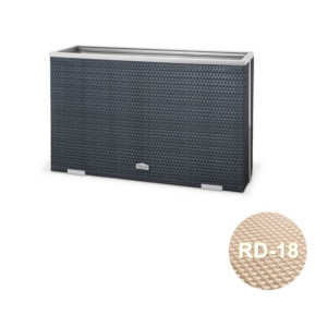 Donica technorattanowa 100x30x60 cm - RD-18 Beżowy
