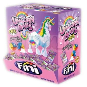 Fini Unicorn Balls - Cukierki Nadziewane Kwaśnym Proszkiem 5g 200szt