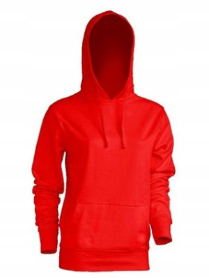 Bluza damska z kapturem JHK CZERWONA RED r S