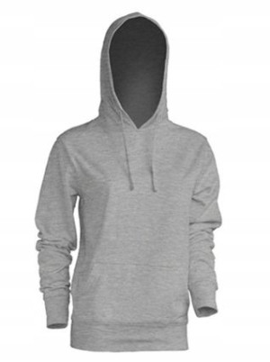 Bluza damska z kapturem JHK GREY MELANGE r S