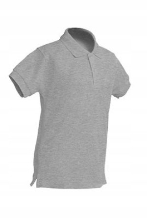 Koszulka dziecięca Polo JHK GREY MELANGE roz 122cm