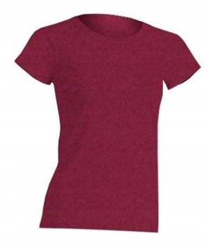 T-shirt Koszulka damska JHK 145 BURGUNDY HEATHER