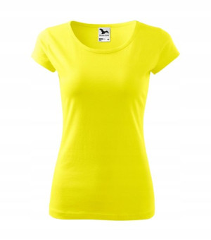 T-shirt Dopasowana Koszulka Fit CYTRYNOWY XS