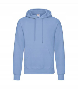 Gruba Bluza z kapturem kieszeniami SKY BLUE S