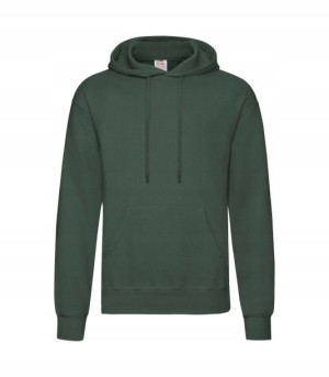 Gruba Bluza z kapturem kieszeniami BOTTLE GREEN M