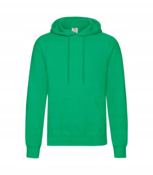 Gruba Bluza z kapturem kieszeniami KELLY GREEN S