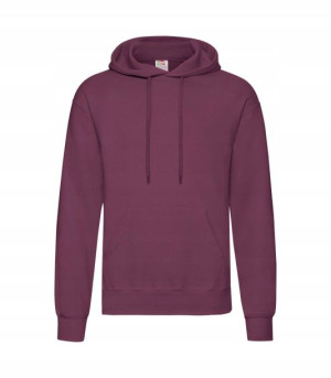 Gruba Bluza z kapturem i kieszeniami BURGUND XL