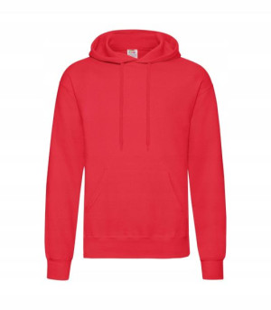 Gruba Bluza męska z kapturem i kieszeniami RED L