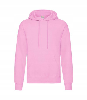 Gruba Bluza męska z kapturem kieszeniami PINK XXL