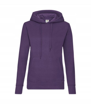 Gruba Bluza z kapturem kieszeniami PURPLE M