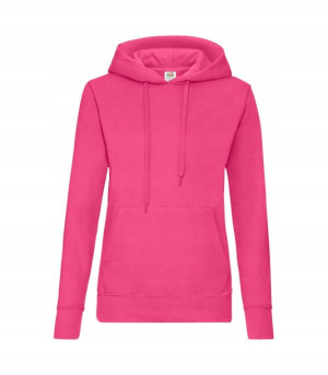 Gruba Bluza z kapturem i kieszeniami FUCHSIA r L