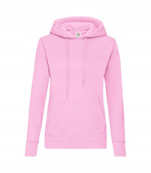 Gruba Bluza z kapturem i kieszeniami PINK r L