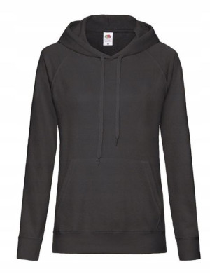 Lekka Bluza z kapturem i kieszeniami BLACK r XS