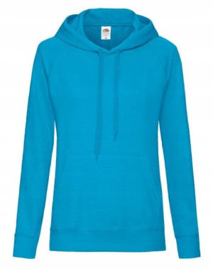Lekka Bluza z kapturem kieszeniami AZURE BLUE S