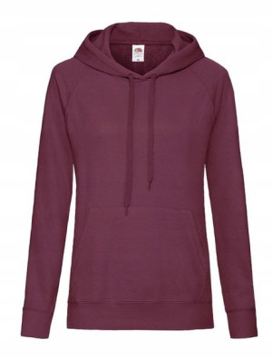 Lekka Bluza z kapturem i kieszeniami BURGUND r XL