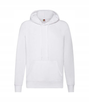 Lekka Bluza z kapturem i kieszeniami WHITE r M