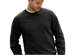 Bluza sweter wciągana bawełniana BLACK r XXL