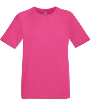 Koszulka sportowa poliestrowa trening FUCHSIA r S