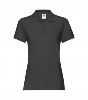 Dopasowana Damska koszulka Polo Fruit BLACK r XXL