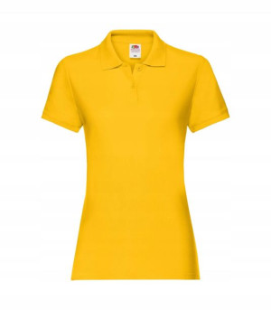 Dopasowana damska koszulka Polo Fruit YELLOW r L
