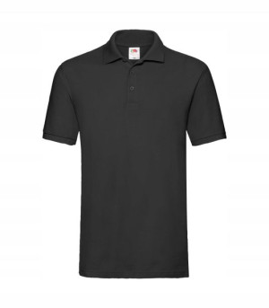 Bawełniana Męska Koszulka Polo Fruit BLACK r M