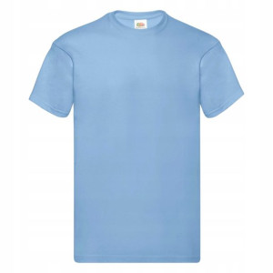 T-SHIRT KOSZULKA FRUIT OF THE LOOM błękitna M
