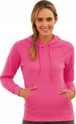 Bluza damska z kapturem lekka Fruit FUCHSIA L