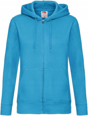 Bluza damska rozpinana z kapturem Fruit AZURE S