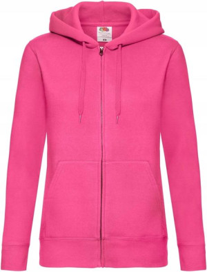 Bluza damska rozpinana z kapturem Fruit FUCHSIA S