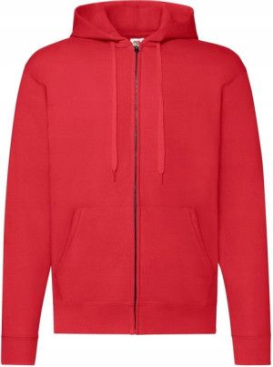 Bluza męska rozpinana z kapturem Fruit RED XL