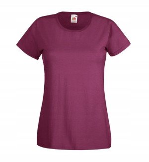 T-shirt Koszulka damska Fruit Ringspun BURGUNDY XS