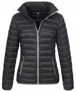 Nylonowa Kurtka Pikowana damska BLACK M