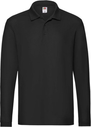 Koszulka Polo męska z długim rękawem Fruit BLACK