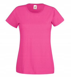 T-shirt Koszulka damska Fruit Ringspun FUCHSIA L