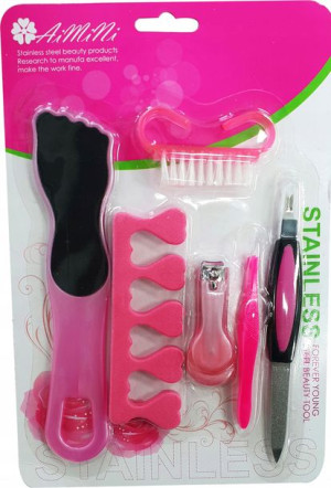 Zestaw Akcesoria Manicure Separator Cążki Pilnik