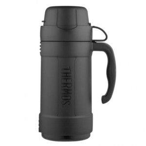 Szklany termos z jednym kubkiem Thermos 0,5l czarny