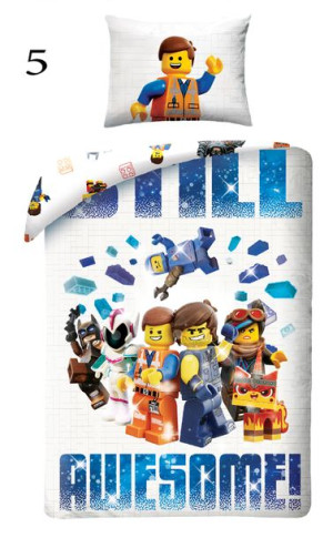 Pościel dziecięca bawełniana 140x200 2-częściowa Lego Movie