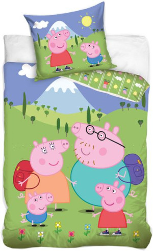 Pościel dziecięca bawełniana 140x200 2-częściowa świnka Peppa 11