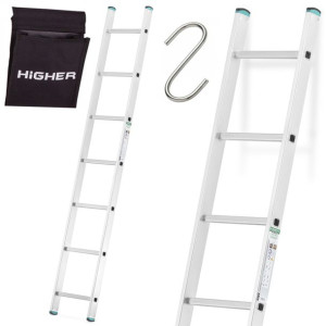 Drabina aluminiowa przystawna HIGHER 1x7 - 1,99m